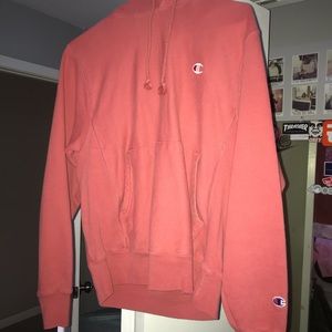 Dusty red champion hoodie